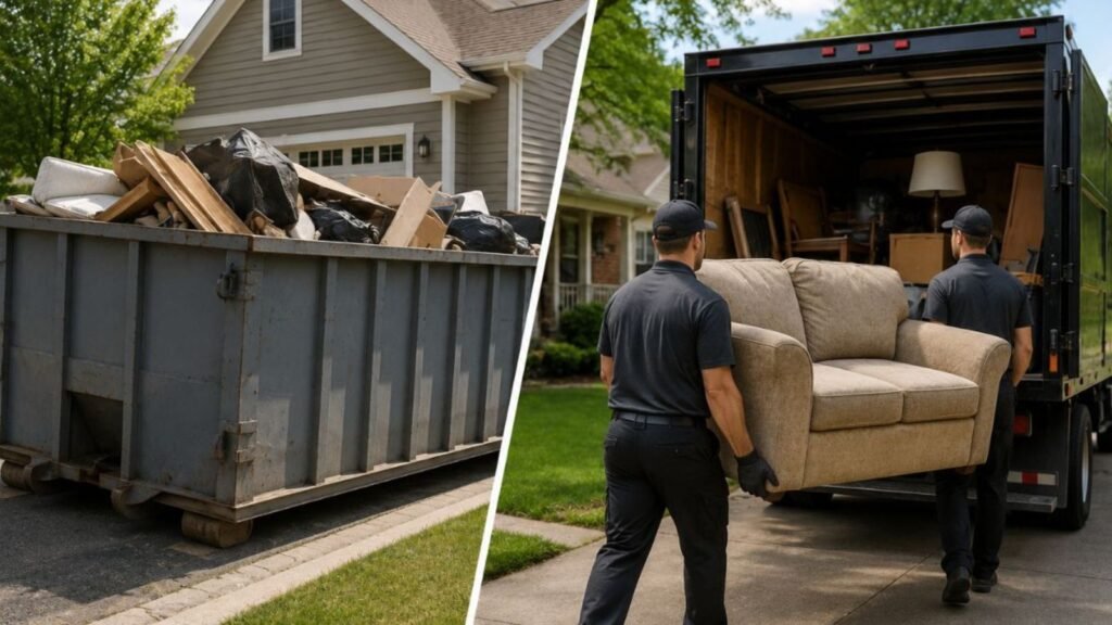 dumpster rental vs. junk removal